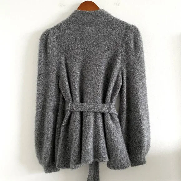 CO Cashmere Mock Neck Sweater Gray - Picture 2 of 11